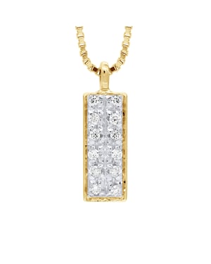 DIADEMA - Halsband med diamanter - gult guld