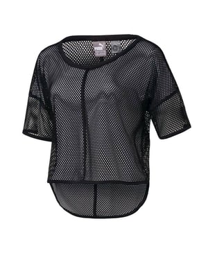Puma Active Explosive Womens Mesh Top DryCell T-Shirt Black 515965 01 UA89