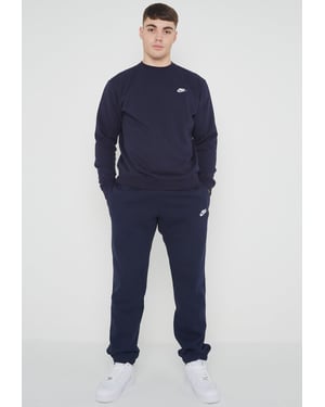 Nike Mens Club Fleece Full Tracksuit Set Navy