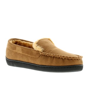 Man Mens Male Microfibre Suedette Tan Brown Comfort Mocassion