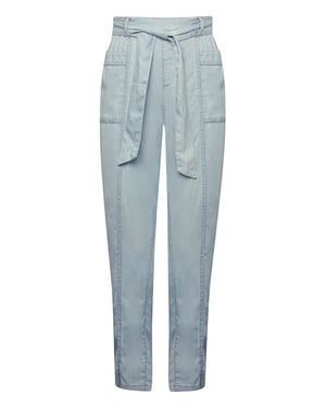 Chambray Relaxed Taper Trousers