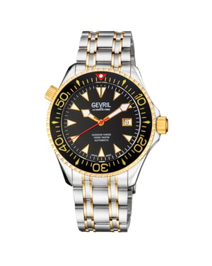 Gevril Men's Hudson Yards 48802 Two Tone Swiss Automatic 3 Hands, Sellita SW200 Luminous Date Watch