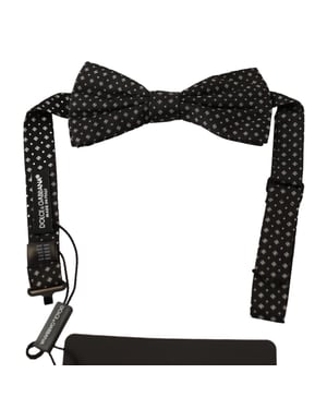 Dolce & Gabbana Heren Zwarte 100% Zijden Verstelbare Nek Papillon Strik