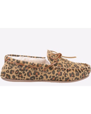 Hush Puppies Allie Suède Luipaard Pantoffels Voor Dames