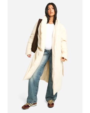 Maternity Belted Duvet Puffer Coat