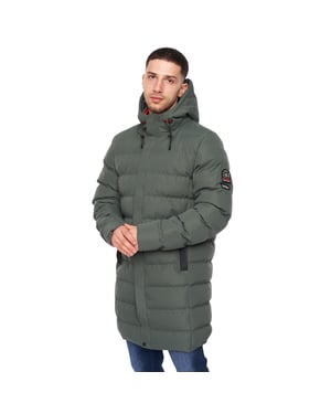 Crosshatch Heren Longkamp Jas (Olijf)