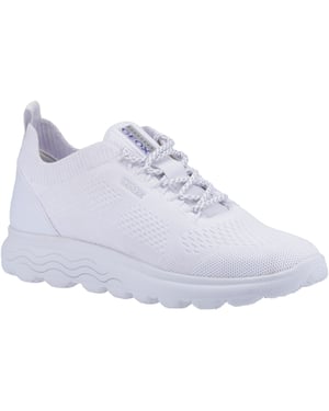 Geox D Spherica A Leren Witte Sneakers Voor Dames