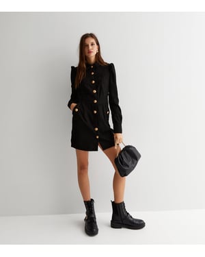 Corduroy Mini Shirt Dress