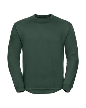 Russell Mens Crew Neck Set In Sweatshirt Top (Bottle Green)