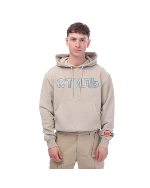 Men's Heron Preston CTNMB Hoodie in Grey blue