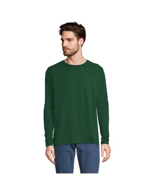 SOLS Heren Imperial Katoenen T-shirt met lange mouwen (Fles groen)