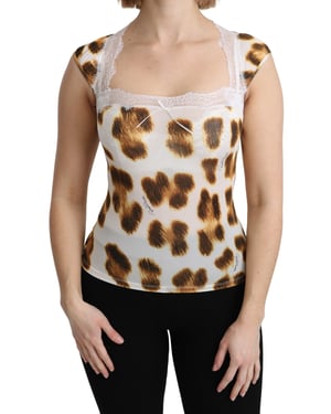 Roberto Cavalli Dames Animal Print Top