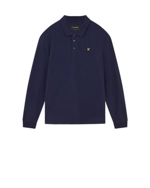 Lyle & Scott Polo shirt met lange mouwen in Marine