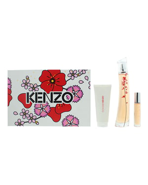 Kenzo Flower Ikebana Sakura Eau de Parfum 75ml, Eau de Parfum 10ml + Body Milk 75ml