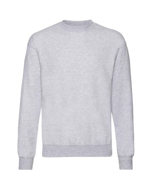 Fruit of the Loom Heren Klassiek 80/20 Ingezet Sweatshirt (Heide Grijs)