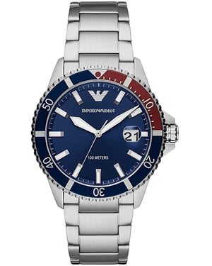 Emporio Armani Diver Silverklocka för män AR11339