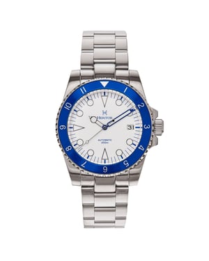 Heritor Automatic Luciano armbandhorloge met datum - blauw/wit