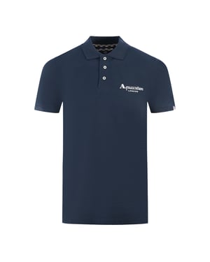 Aquascutum London Classic Marinblå pikétröja