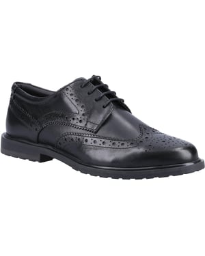 Hush Puppies Girls Verity Leather Brogues (Black)