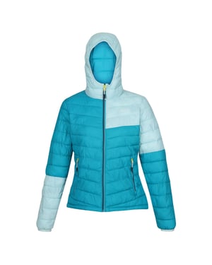 Regatta Womens/Ladies Hillpack II Hooded Padded Jacket (Tahoe Blue/Bleached Aqua)