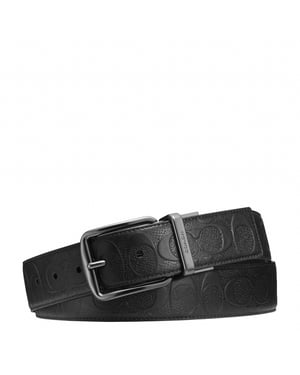 Wide Harness CTS Reversible Belt in Signature Leather