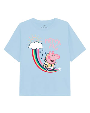 Peppa Pig Regenboogschuif T-shirt voor meisjes (Lichtblauw)