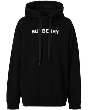 Burberry Ansdel Logo print Hoodie in Black