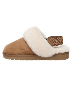 EVER AU Women Pelican Removable Strap Slingback Slippers - Chestnut