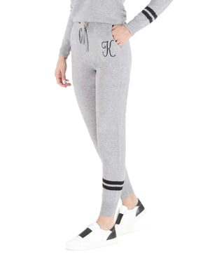 Crown Of Edinburgh Cashmere Track Pants Morningside Grey K