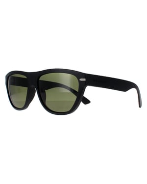 Serengeti Cat Eye Unisex Mat Zwart Mineraal Gepolariseerd 555nm Groen Pancho