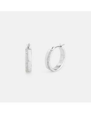 Pave Hoop Earrings