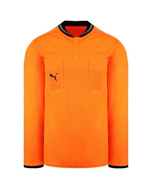 Puma DryCell Long Sleeve Collared Orange Referee Football Shirt 701568 54