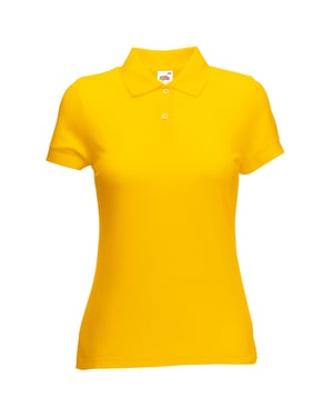 Fruit Of The Loom Vrouwen Dames-Fit 65/35 Poloshirt Korte Mouwen (Zonnebloem Geel)