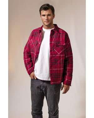 Mens Quilted Shirt Shacket