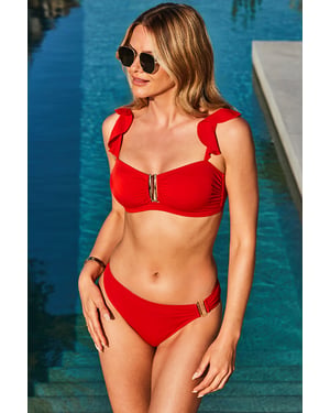 Red Hipster Bikini Bottoms