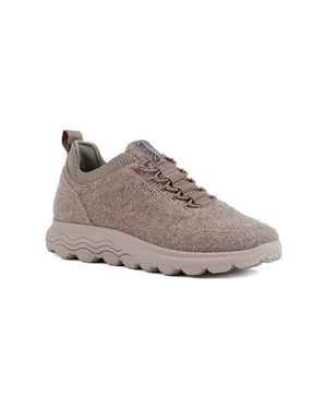Geox D Spherica A Wollen Blend Damessneakers In Donkerroze