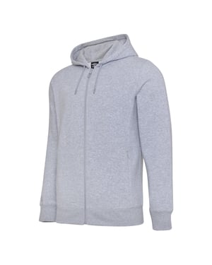 Umbro Heren Club Leisure Full Zip Hoodie (Grijs gemêleerd/wit)