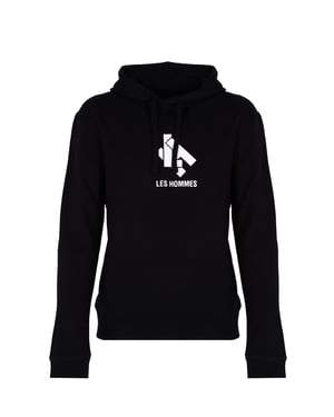 Les Hommes Sweatshirt Hoodie LH Herr Svart