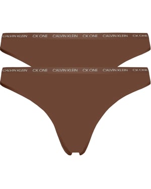 Calvin Klein Womens Pack CK One Cotton Thongs