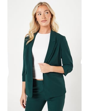Ruched Sleeve Blazer