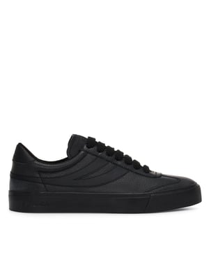 Superga Volwassene 4834 Club S Swallow Vegan Leather Trainers (Totaal Zwart)