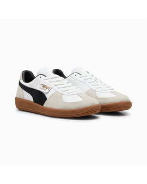 Puma Palermo Läder Vita/Svarta Sneakers