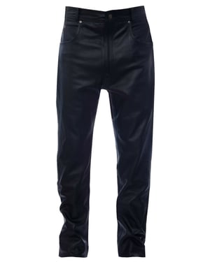 Zwarte '501' leren herenjeans-Montana
