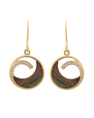 Orphelia 'Amelia' Dames 925 Zilveren Dangle Oorbellen - Goud zo-7371