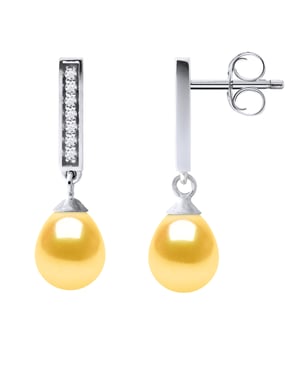 Oorbellen Dangle zoetwater parels 6-7mm Golden Pears Jewellery 925