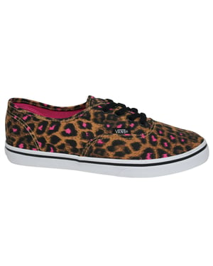 Vans Off The Wall Authentic Lo Pro Leopard Print Barn Plimsolls IEBB4M B83A