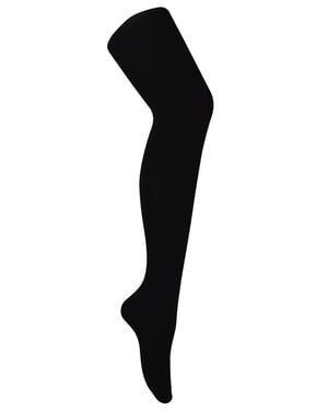 Set van 2 ondoorzichtige bamboe panty's voor dames in zwart - Zwart
