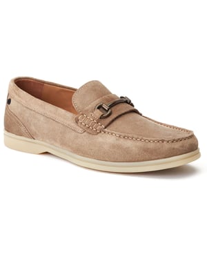 Base London Snapper Leer Heren Sand Loafers