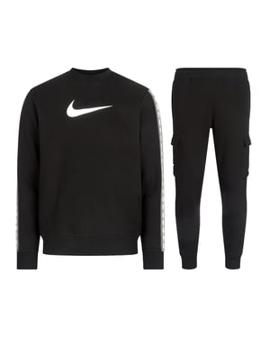 Nike Sportswear Men's Repeat Crew Fleece Tracksuit Black