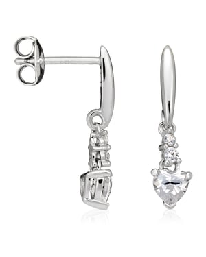 Orphelia Dames 925 Sterling Zilveren Dangle Oorbellen - Zilver ZO-5136